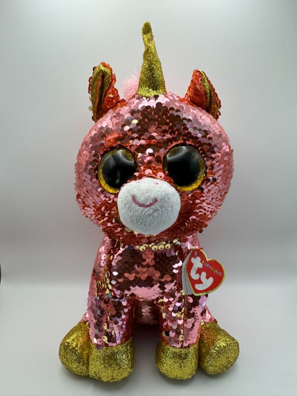 TY Flippables Sunset the Unicorn Sequin 11" Plush